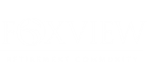 A logo for a retirement community named Foxview.